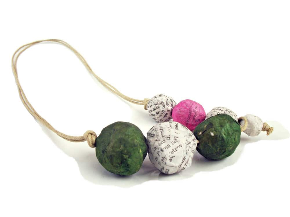 seven pink and olive - collana